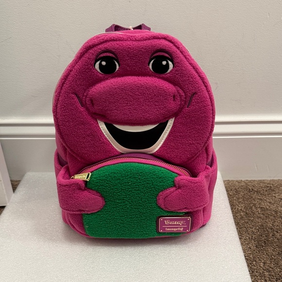 Loungefly Handbags - Loungefly Mattel Barney mini backpack NWT